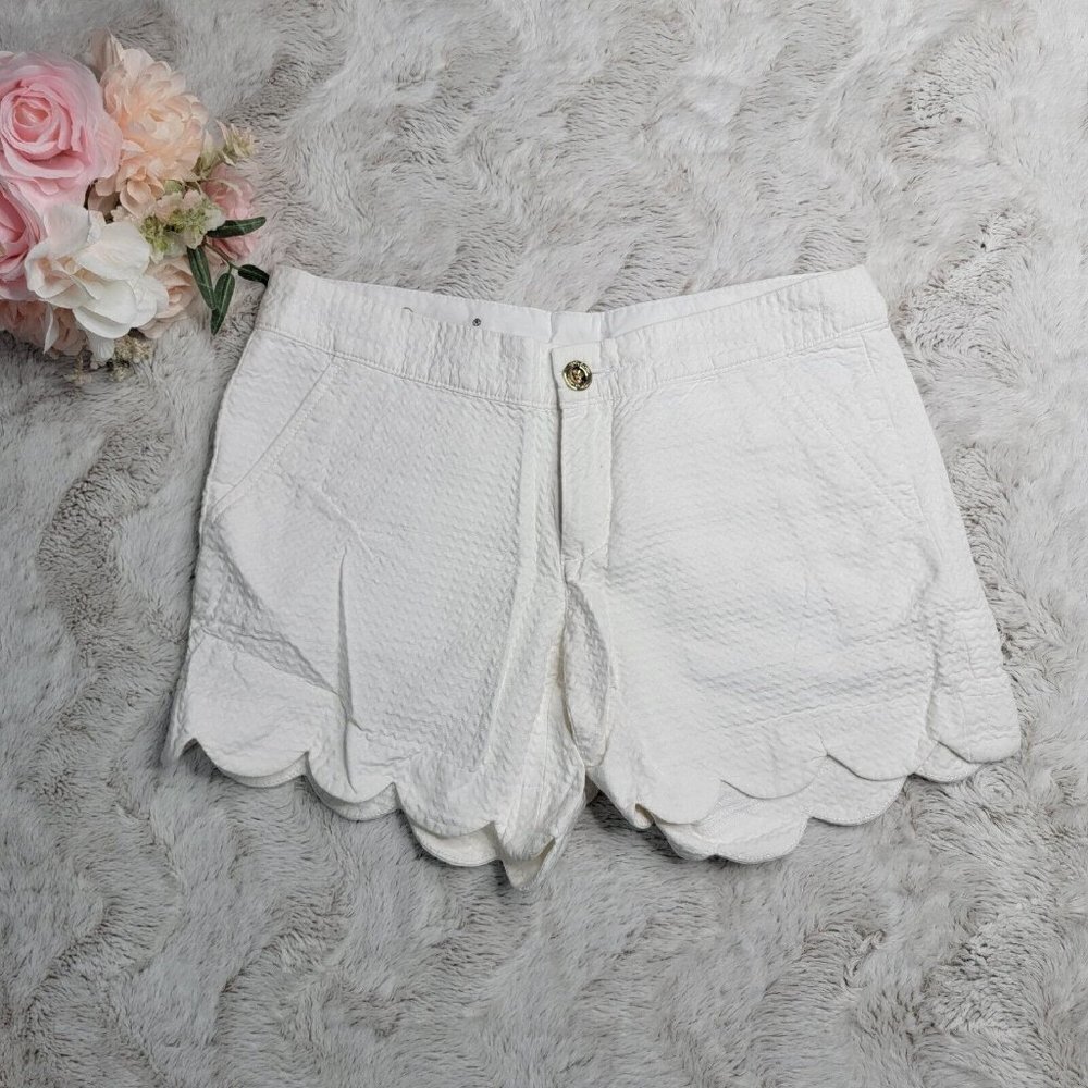 Lilly Pulitzer The Buttercup Short 5 Inch Inseam 100% Cotton White Shorts Sz 00